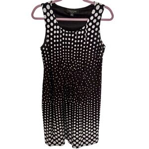 Perceptions Black and White Sleeveless Sheath Mini Dress